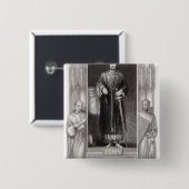 Badge Carré 5 Cm Le Roi John (Devant & derrière)