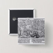 Badge Carré 5 Cm Le Roi Malcolm de l'Ecosse (Devant & derrière)