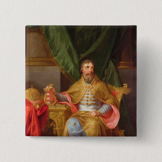 Badge Carré 5 Cm Le Roi Stephen (Devant)