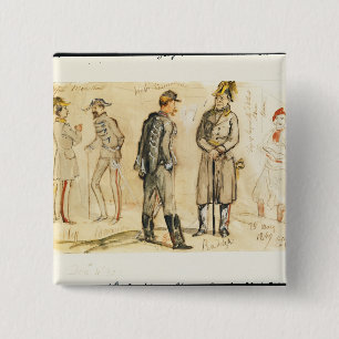 Badge Carré 5 Cm Le Roi Vittorio Emanuele II