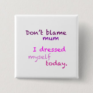 Badge Carré 5 Cm Le rose I s'est habillé bouton