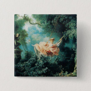 Badge Carré 5 Cm LE rose vert SWING