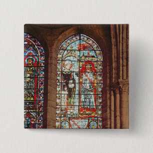 Badge Carré 5 Cm Le saint Denis donne l'oriflamme à clément