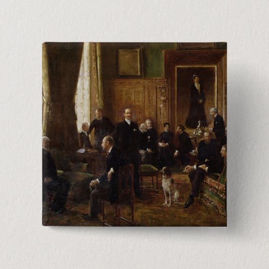 Badge Carré 5 Cm Le salon de la comtesse Potocka, 1887 (Devant)