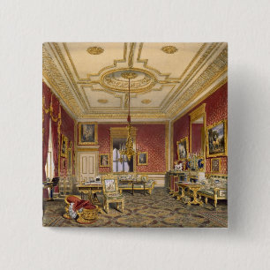 Badge Carré 5 Cm Le salon privé de la Reine, château de Windsor,