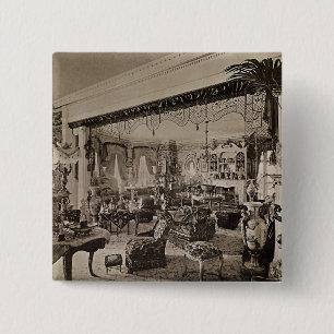 Badge Carré 5 Cm Le salon, Wickham Hall, Kent, 1897