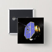 Badge Carré 5 Cm Le satellite Interstellar Boundary Explorer (Devant & derrière)