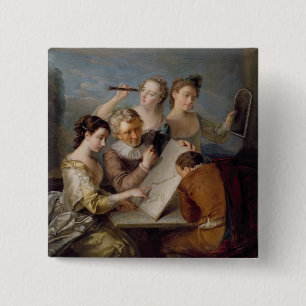Badge Carré 5 Cm Le sens de la vue, c.1744-47 (huile sur la toile)