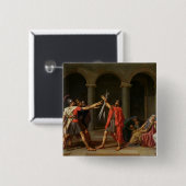 Badge Carré 5 Cm Le serment de Horatii, 1784 (Devant & derrière)