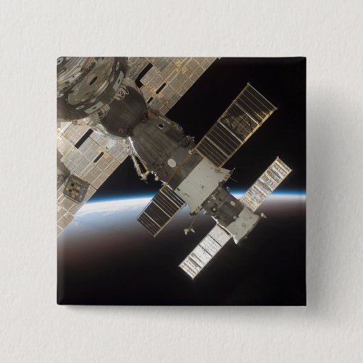 Badge Carré 5 Cm Le Soyouz amarré 13 (Devant)