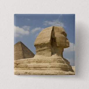 Badge Carré 5 Cm Le Sphinx, Giza, Al Jizah, Égypte