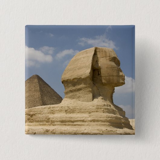 Badge Carré 5 Cm Le Sphinx, Giza, Al Jizah, Egypte (Devant)