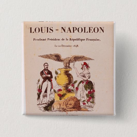 Badge Carré 5 Cm Le Suffrage Universel (Devant)