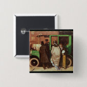 Badge Carré 5 Cm Le taxi, c.1908-10 (Devant & derrière)