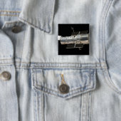 Badge Carré 5 Cm Le télescope spatial Hubble (En situation)