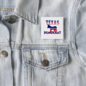 Badge Carré 5 Cm Le Texas Démocrate (En situation)