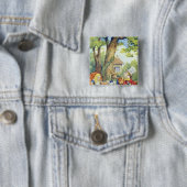 Badge Carré 5 Cm Le thé du chapelier fou (En situation)