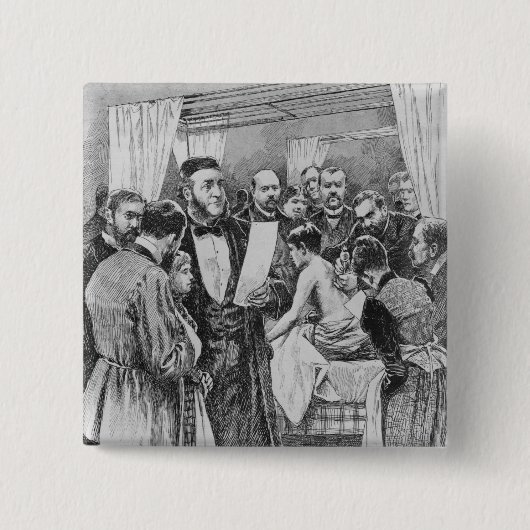 Badge Carré 5 Cm Le traitement de la tuberculose (Devant)