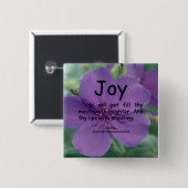 Badge Carré 5 Cm Le travail 8-21 de joie (Devant & derrière)