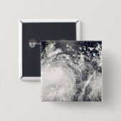 Badge Carré 5 Cm Le typhon Fengshen au-dessus des Philippines (Devant & derrière)