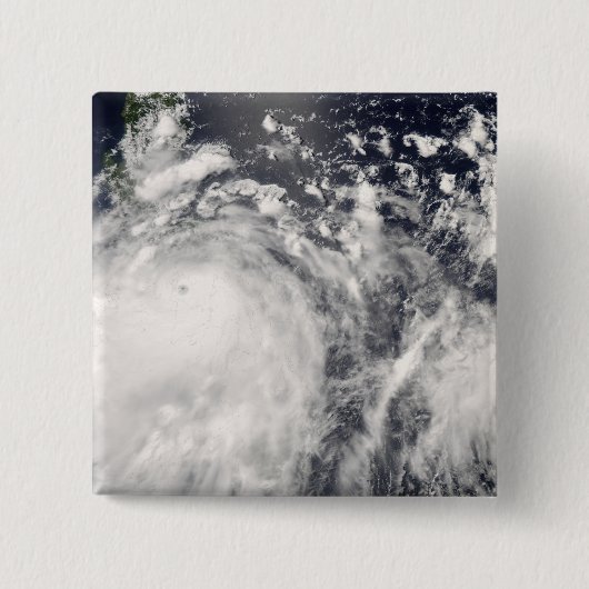 Badge Carré 5 Cm Le typhon Fengshen au-dessus des Philippines (Devant)