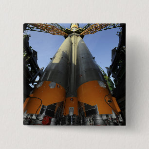 Badge Carré 5 Cm Le vaisseau spatial 2 de Soyuz TMA-13
