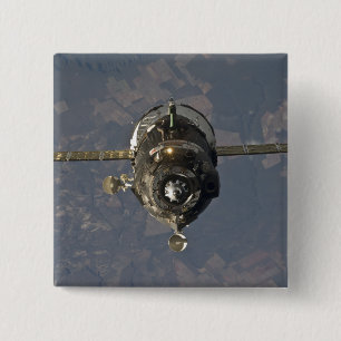 Badge Carré 5 Cm Le vaisseau spatial 3 de Soyuz TMA-19