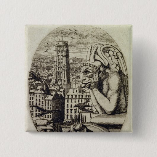 Badge Carré 5 Cm Le vampire, 1853 (Devant)
