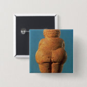 Badge Carré 5 Cm Le Vénus de Willendorf (Devant & derrière)