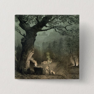 Badge Carré 5 Cm Le verger sacré des druides