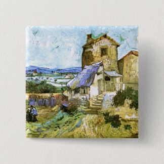 Badge Carré 5 Cm Le Vieux Moulin, Van Gogh Fine Art