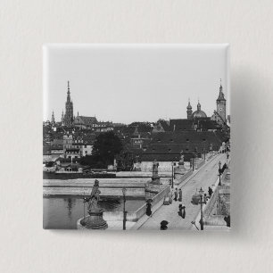Badge Carré 5 Cm Le vieux pont au-dessus de la canalisation de