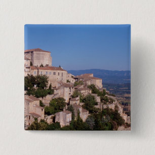 Badge Carré 5 Cm Le village perché de Gordes