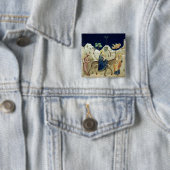 Badge Carré 5 Cm Le vol en l'Egypte 2 (En situation)