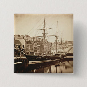 Badge Carré 5 Cm Le yacht impérial "La Reine Hortense" chez le