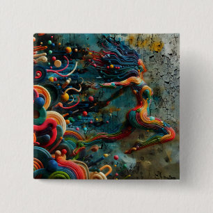 Badge Carré 5 Cm Leap