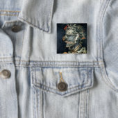 Badge Carré 5 Cm L'eau, (En situation)