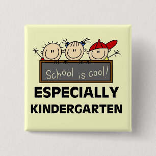 Badge Carré 5 Cm L'école de jardin d'enfants est les T-shirts et