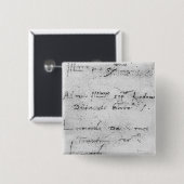 Badge Carré 5 Cm L'écriture de Leonardo da Vinci (Devant & derrière)