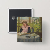 Badge Carré 5 Cm Lecture (Devant & derrière)