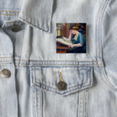 Badge Carré 5 Cm Lecture (En situation)
