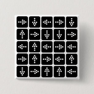 Badge Carré 5 Cm LED Arrow Square