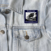 Badge Carré 5 Cm L'Edmund Fitzgerald (En situation)