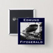 Badge Carré 5 Cm L'Edmund Fitzgerald (Devant & derrière)
