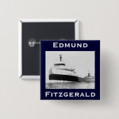 Badge Carré 5 Cm L'Edmund Fitzgerald (Devant & derrière)