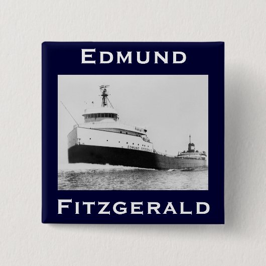 Badge Carré 5 Cm L'Edmund Fitzgerald (Devant)