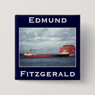 Badge Carré 5 Cm L'Edmund Fitzgerald