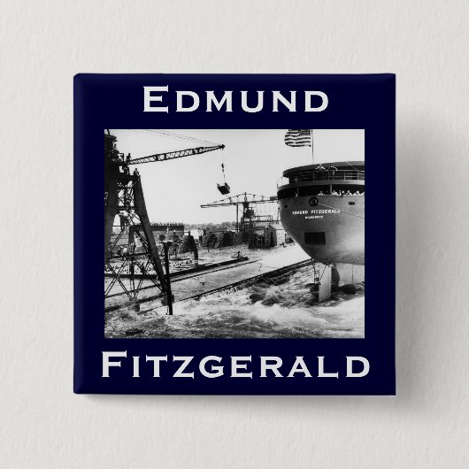 Badge Carré 5 Cm L'Edmund Fitzgerald (Devant)