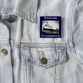 Badge Carré 5 Cm L'Edmund Fitzgerald (En situation)