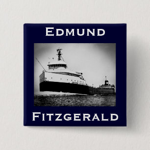 Badge Carré 5 Cm L'Edmund Fitzgerald